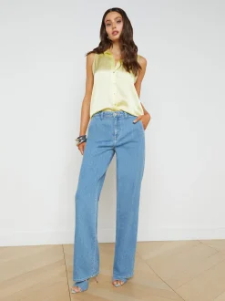 Emmy Sleeveless Silk Blouse
