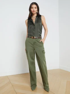 Emmy Sleeveless Silk Blouse