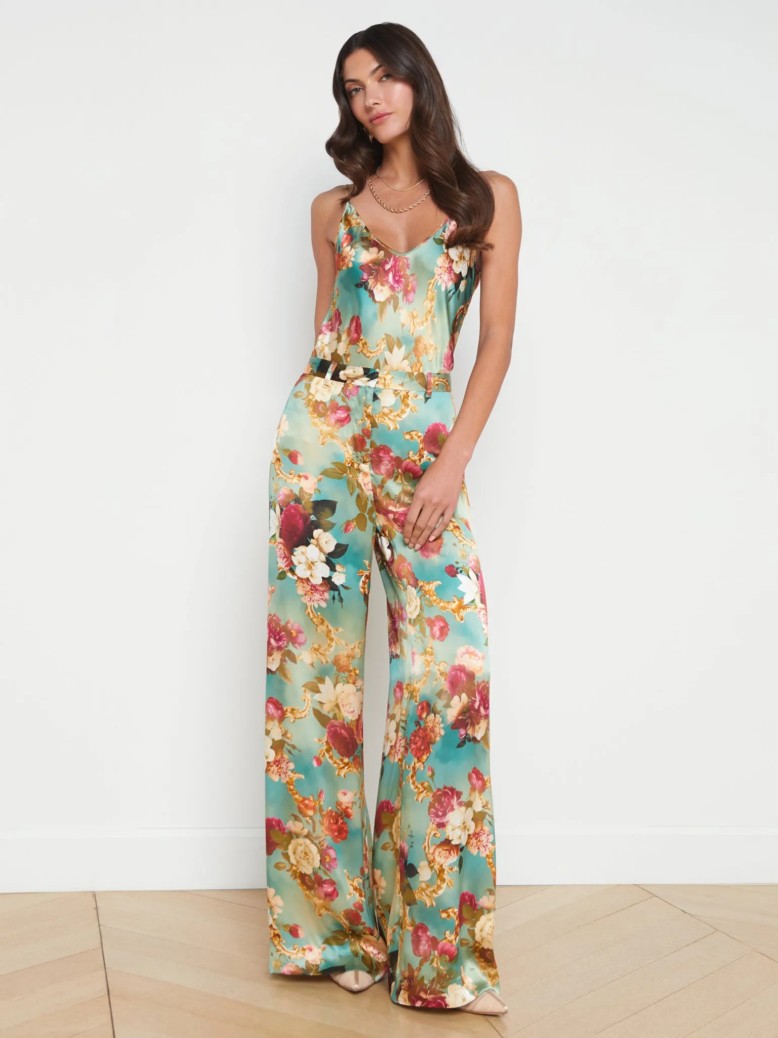 Gavin Silk Wide-Leg Pant