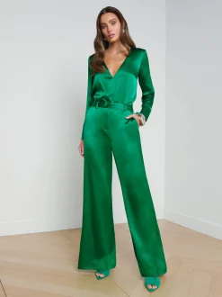 Gavin Silk Wide-Leg Pant