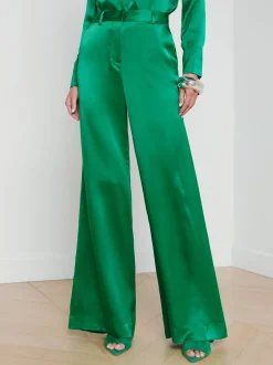 Gavin Silk Wide-Leg Pant