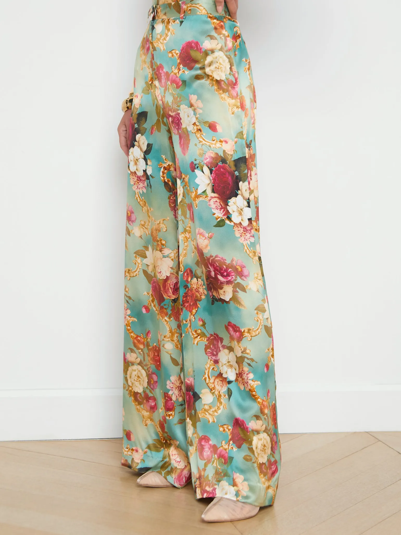 Gavin Silk Wide-Leg Pant
