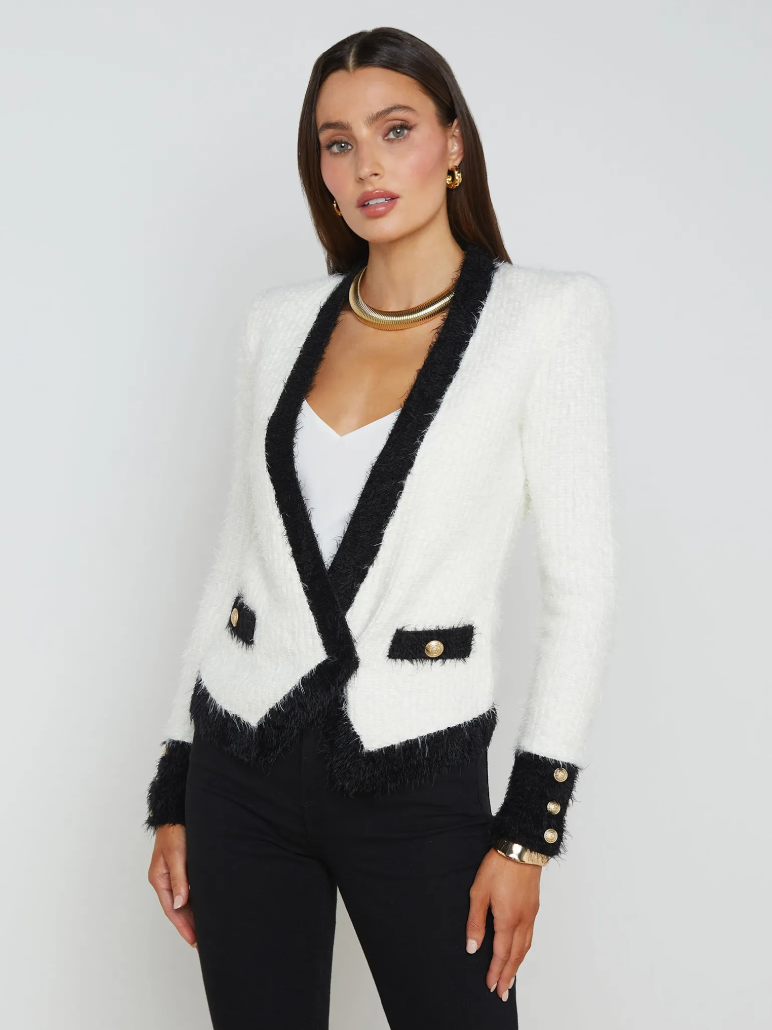 Georgia Contrast Cardigan Blazer