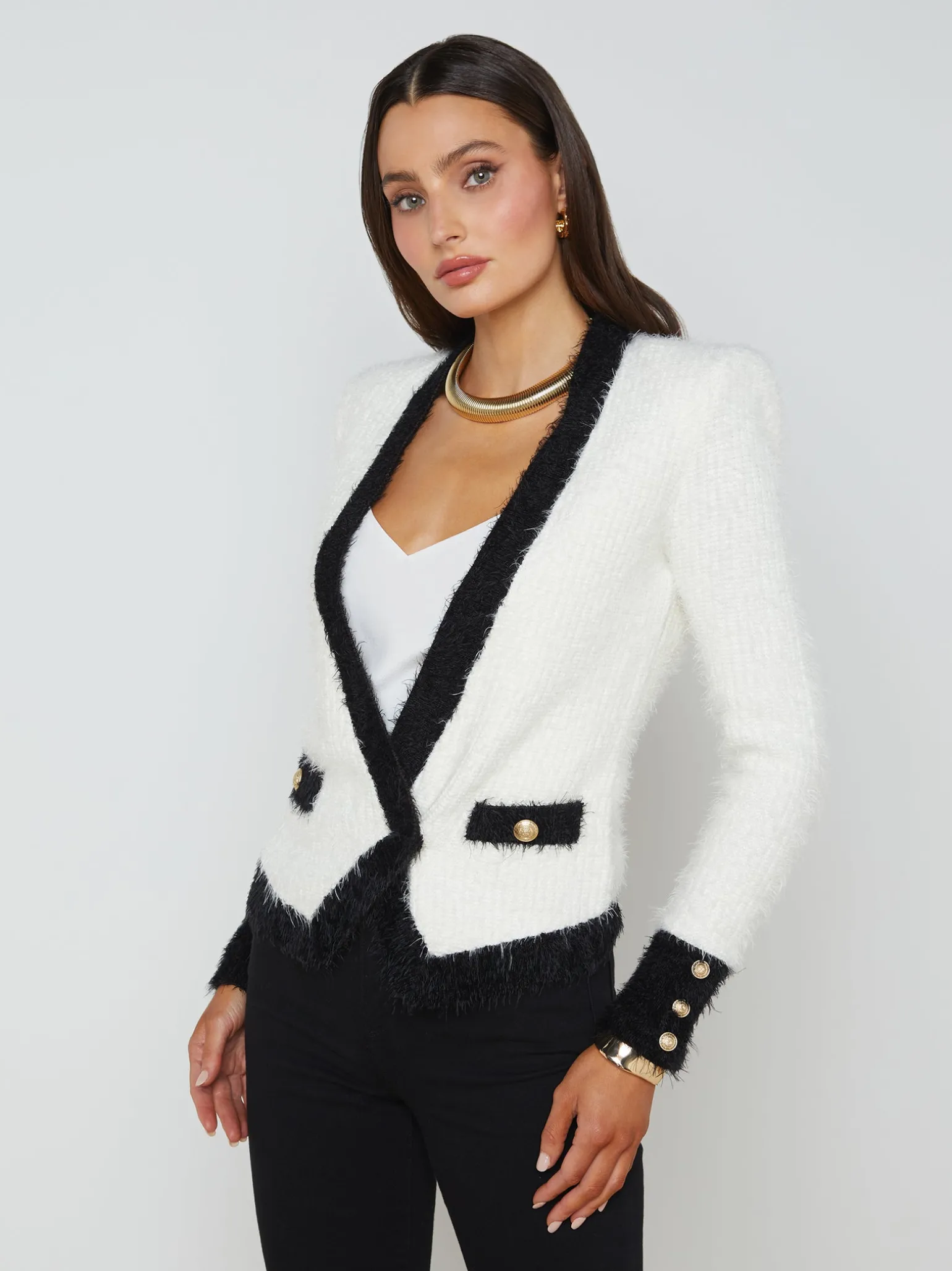 Georgia Contrast Cardigan Blazer