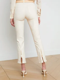 Ginny Coated Straight-Leg Back Zip Jean