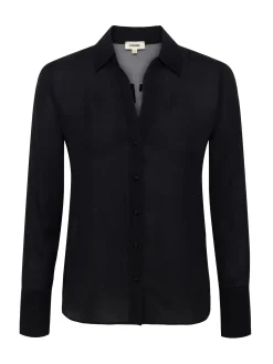 Hallie Silk-Organza Graphic Blouse
