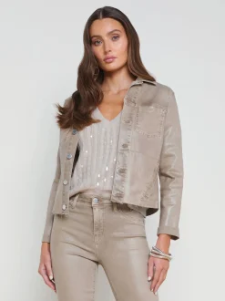 Janelle Coated Denim Jacket