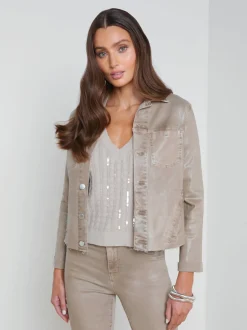 Janelle Coated Denim Jacket