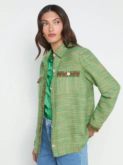 Jeanine Tweed Shirt Jacket