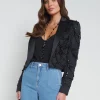Jen Beaded Cropped Blazer