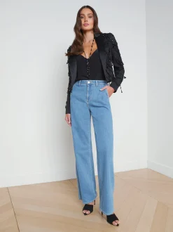 Jen Beaded Cropped Blazer