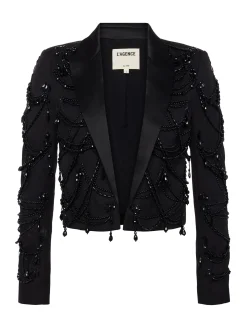 Jen Beaded Cropped Blazer