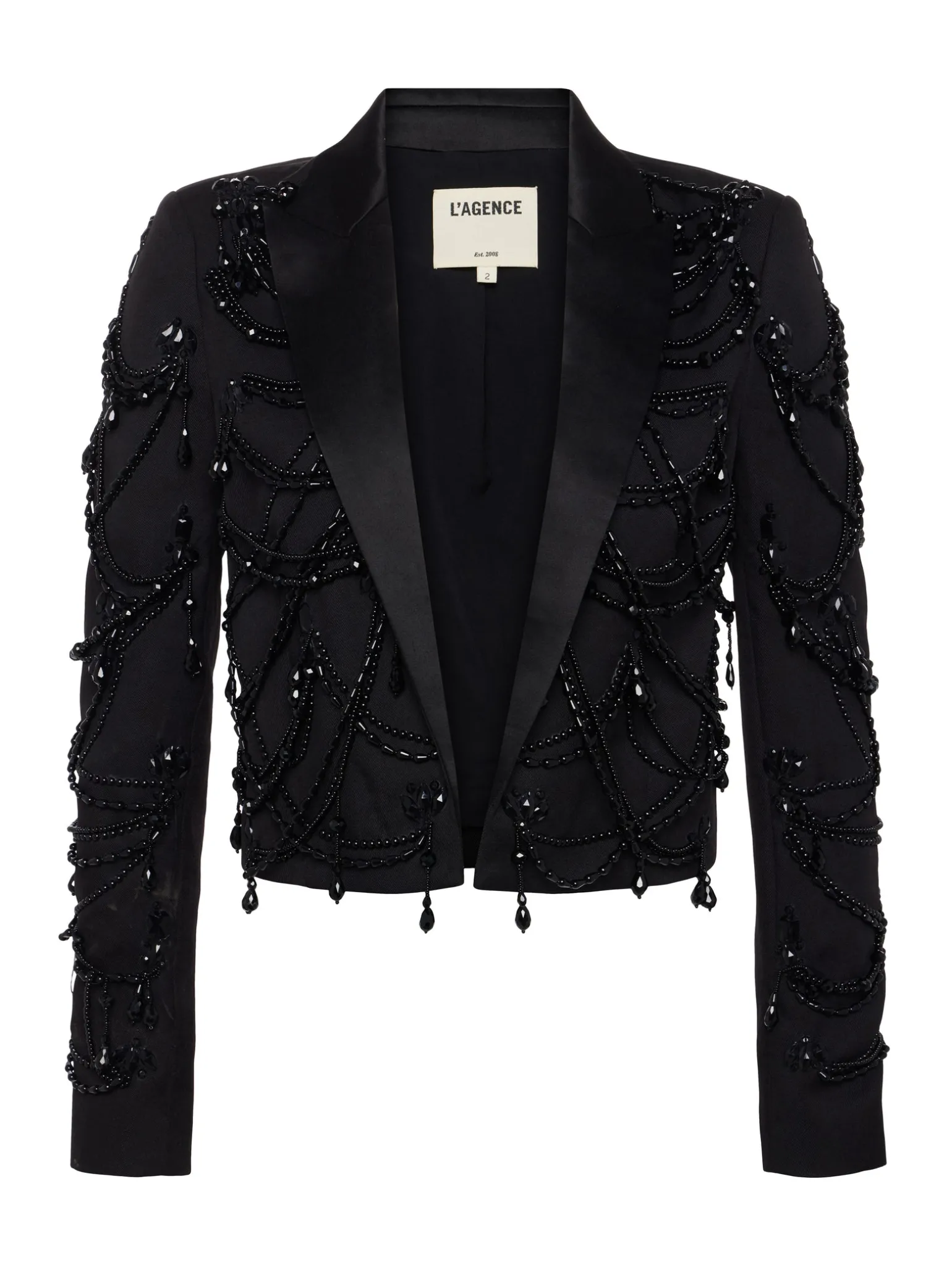 Jen Beaded Cropped Blazer