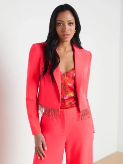 Jen Crystal Fringe Blazer