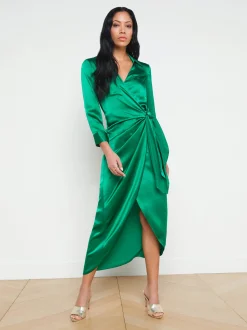Kadi Silk Wrap Dress