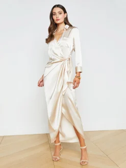 Kadi Silk Wrap Dress