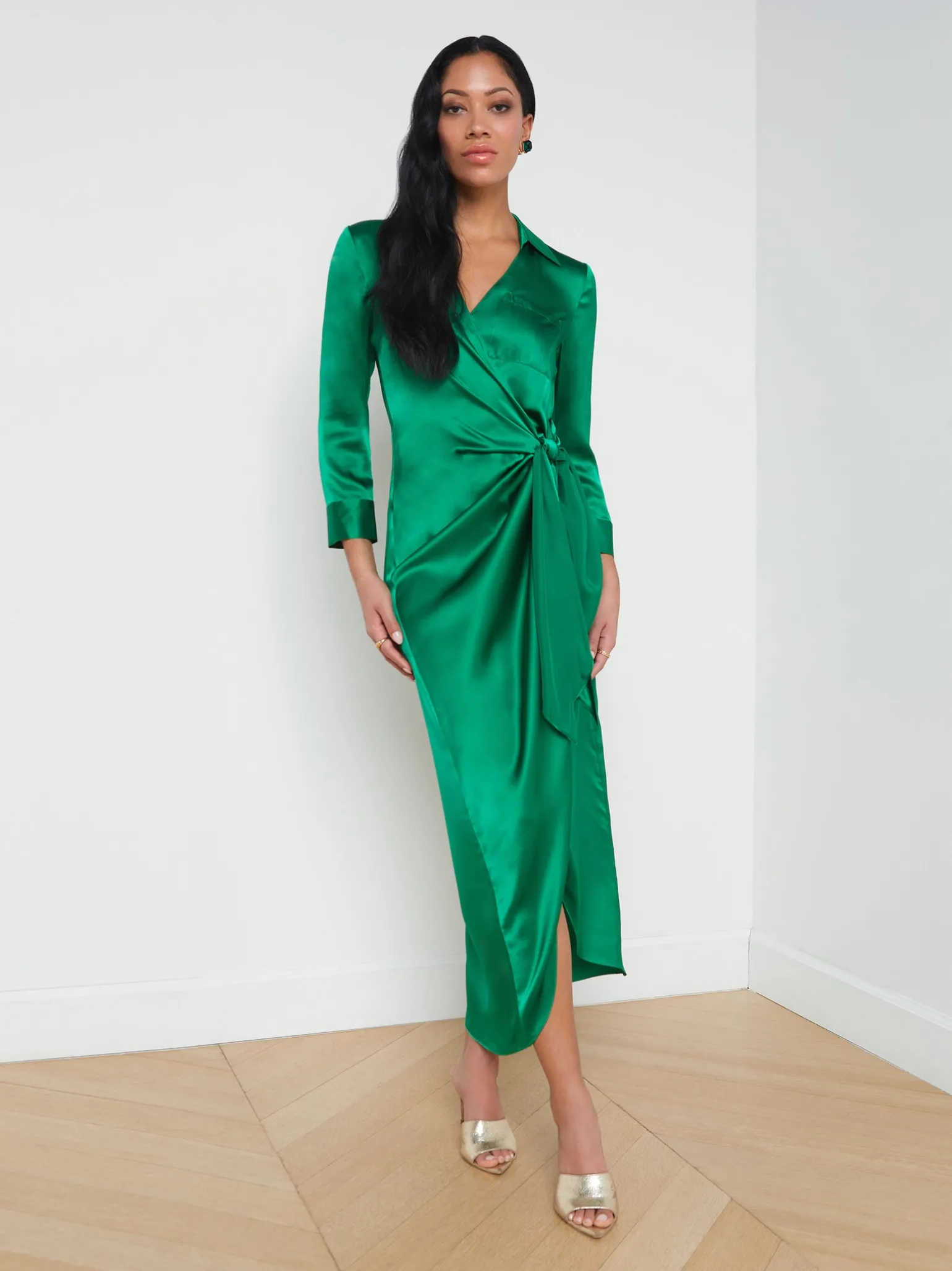 Kadi Silk Wrap Dress