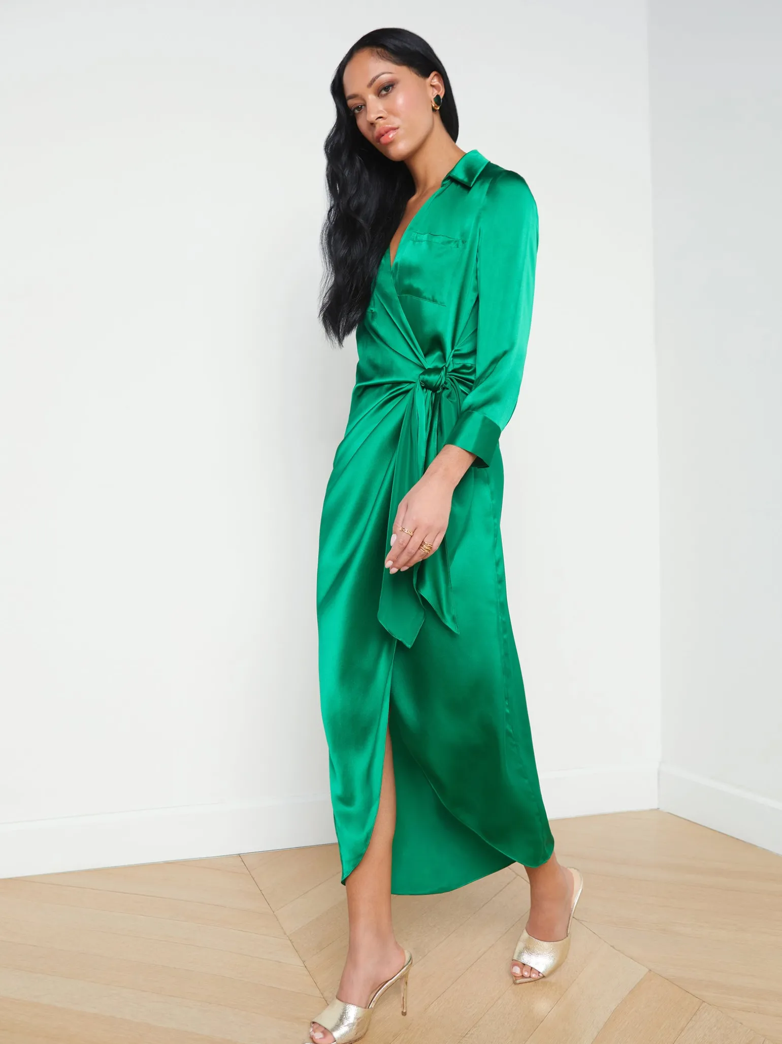 Kadi Silk Wrap Dress
