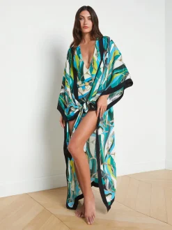 Kara Silk-Blend Kimono Cover-up