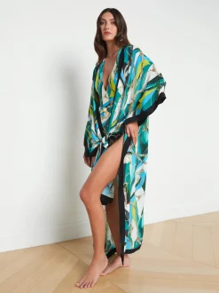 Kara Silk-Blend Kimono Cover-up