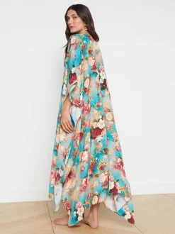 Kara Silk-Blend Kimono Cover-up