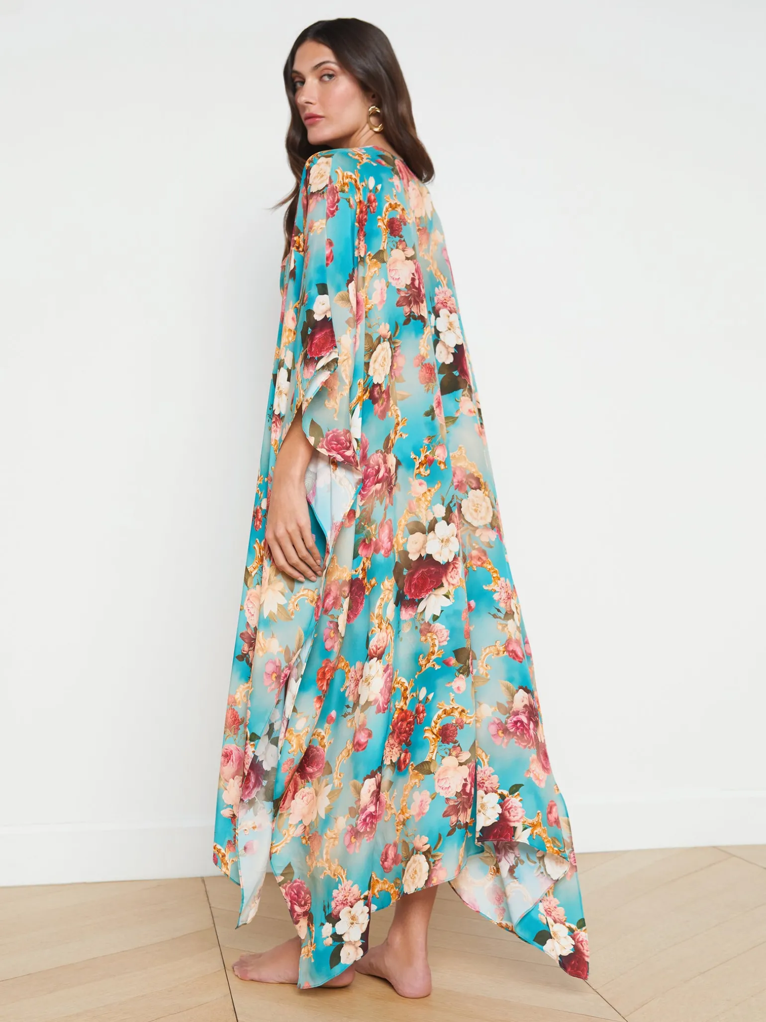 Kara Silk-Blend Kimono Cover-up
