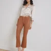 Kendra Coated Cropped Flare Jean