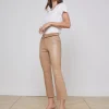 Kendra Coated Cropped Flare Jean