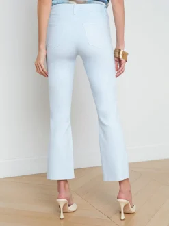 Kendra Coated Cropped Flare Jean
