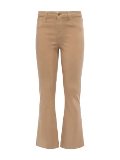 Kendra Coated Cropped Flare Jean