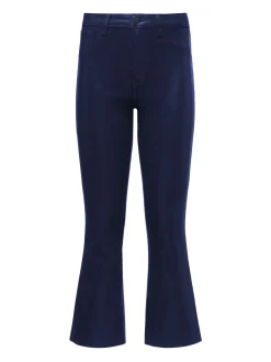 Kendra Coated Cropped Flare Jean