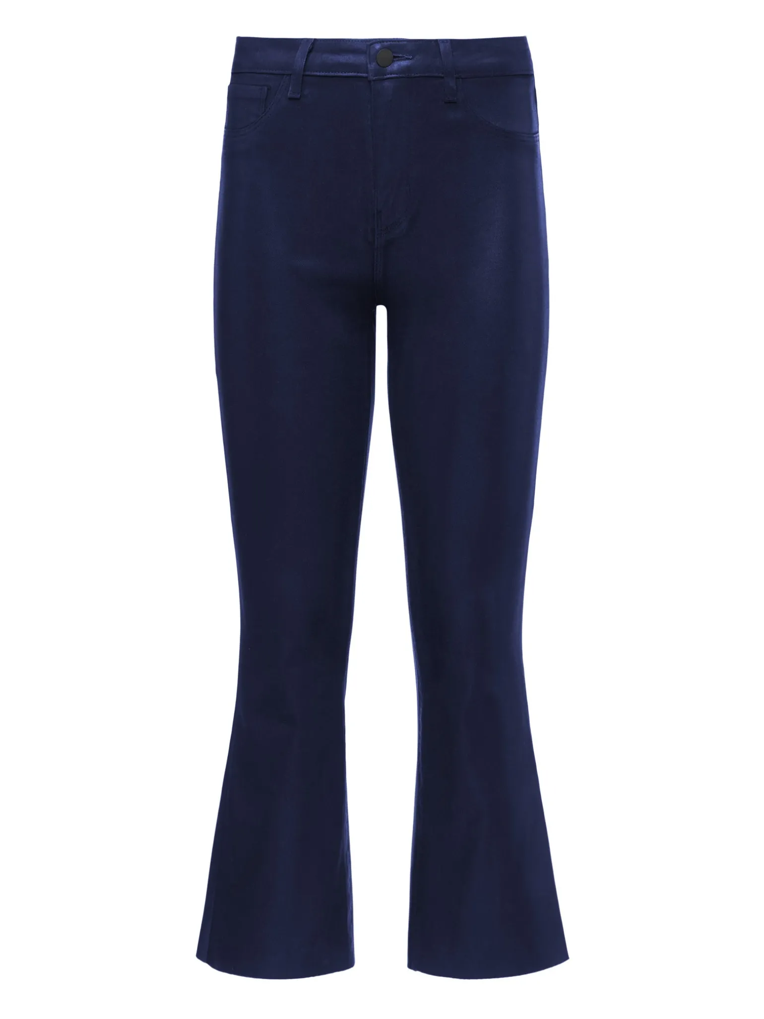 Kendra Coated Cropped Flare Jean