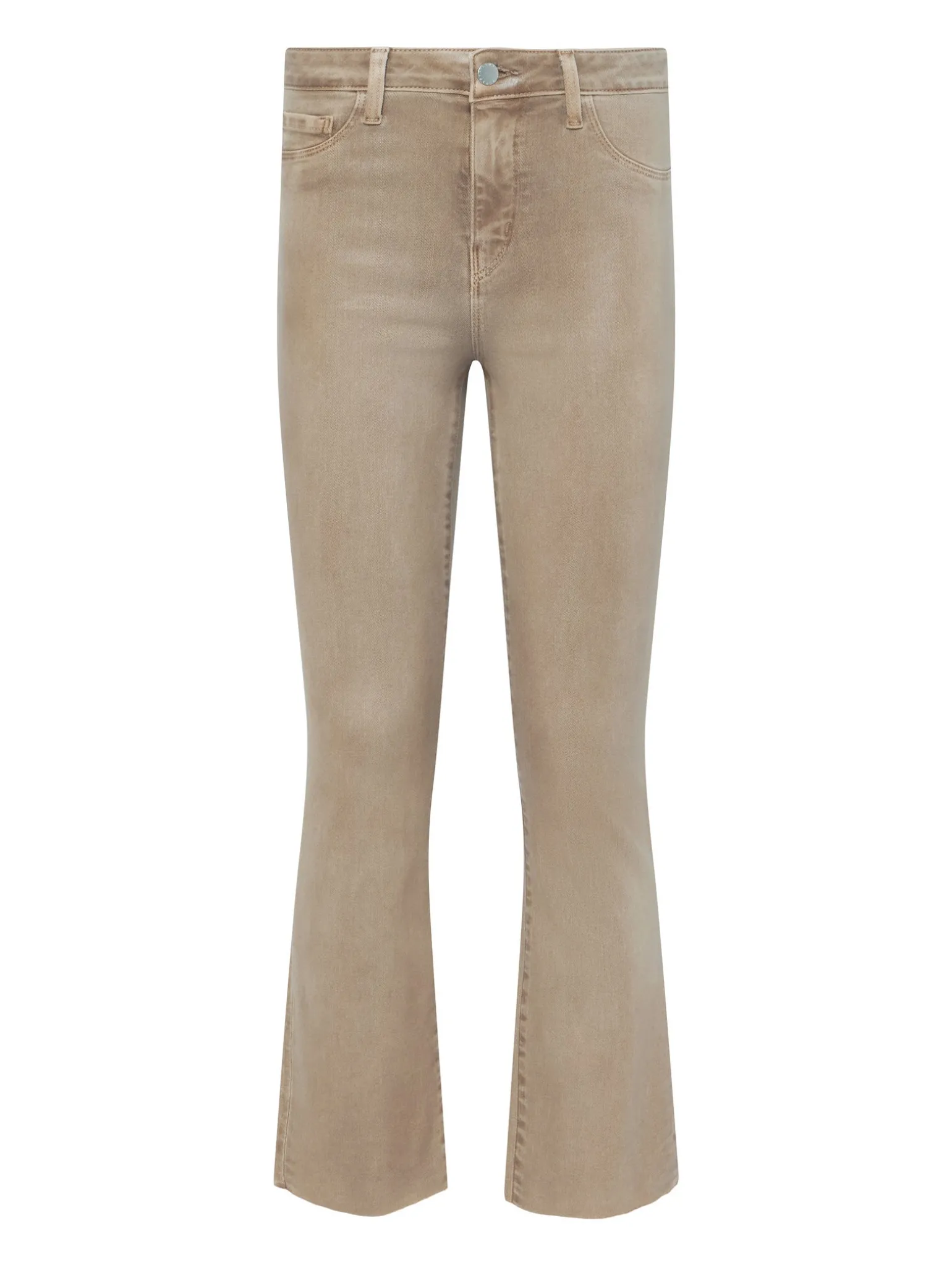 Kendra Coated Cropped Flare Jean