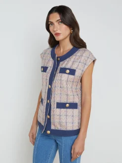 Laurel Tweed Oversized Vest