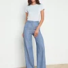 Livvy Linen-Blend Straight Leg Trouser
