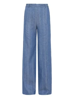 Livvy Linen-Blend Straight Leg Trouser