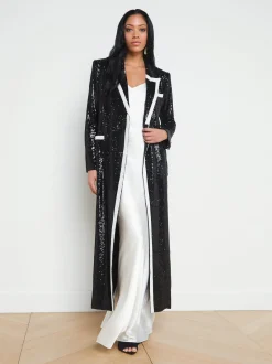 Marlowe Sequin Tuxedo Jacket