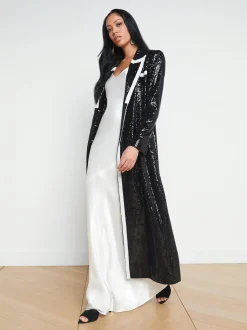 Marlowe Sequin Tuxedo Jacket