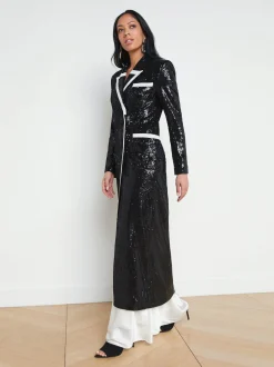 Marlowe Sequin Tuxedo Jacket