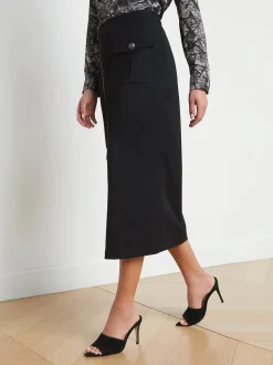 Maverick Zippered Pencil Skirt