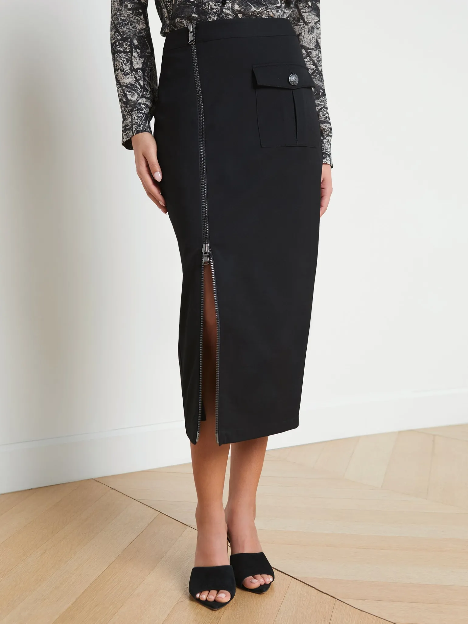 Maverick Zippered Pencil Skirt