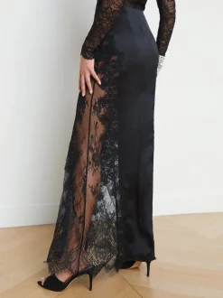 Minka Silk Lace Skirt