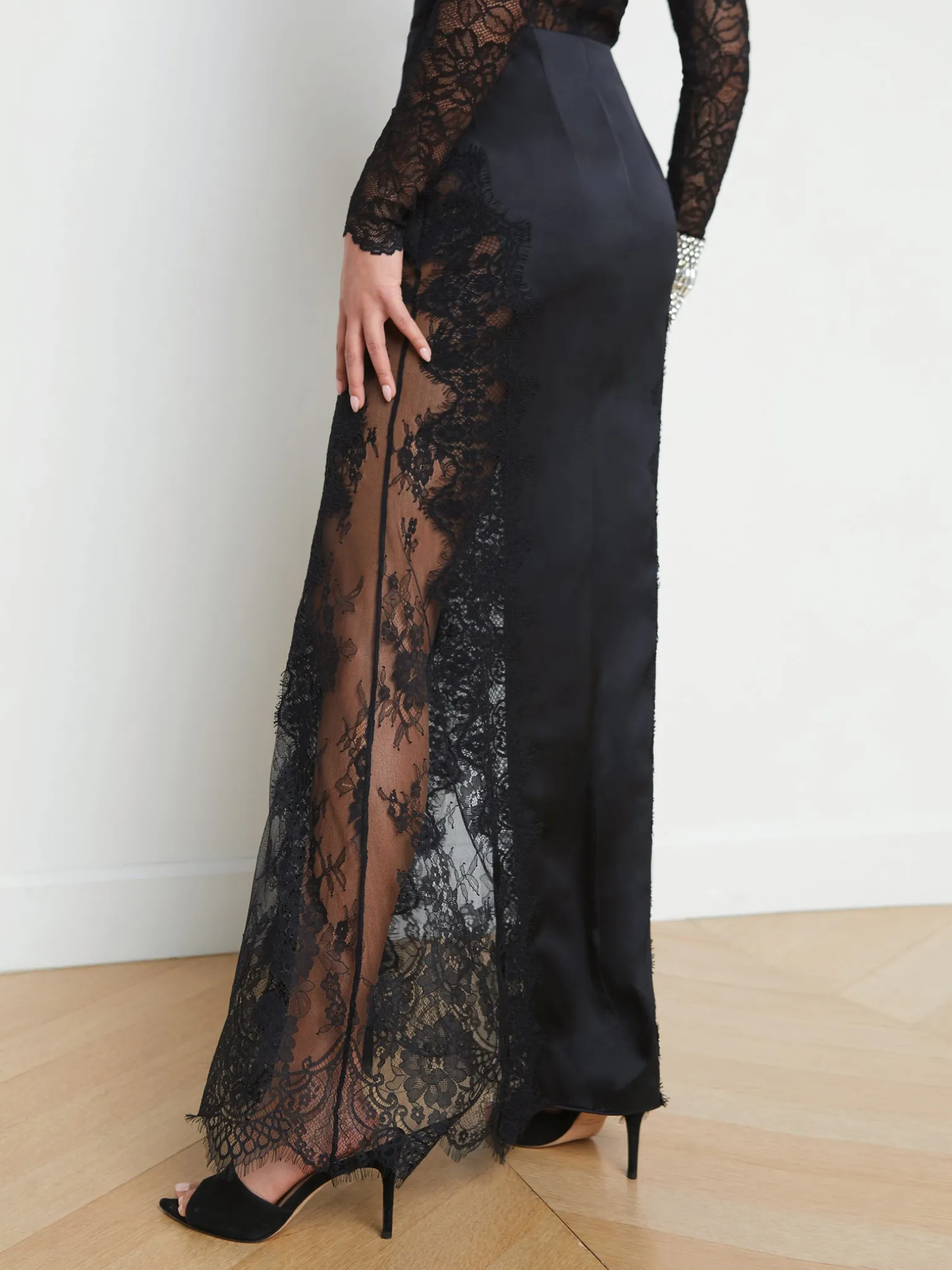 Minka Silk Lace Skirt