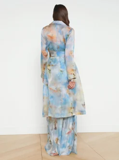 Moda Silk Organza Trench Coat