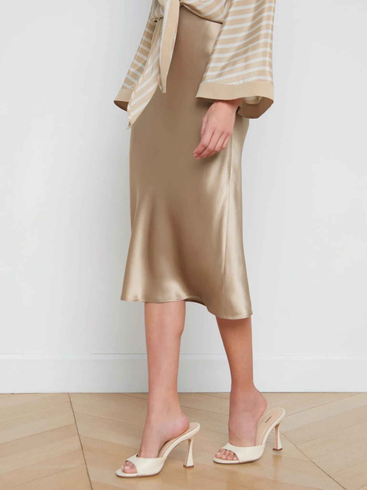 Perin Silk Midi Skirt