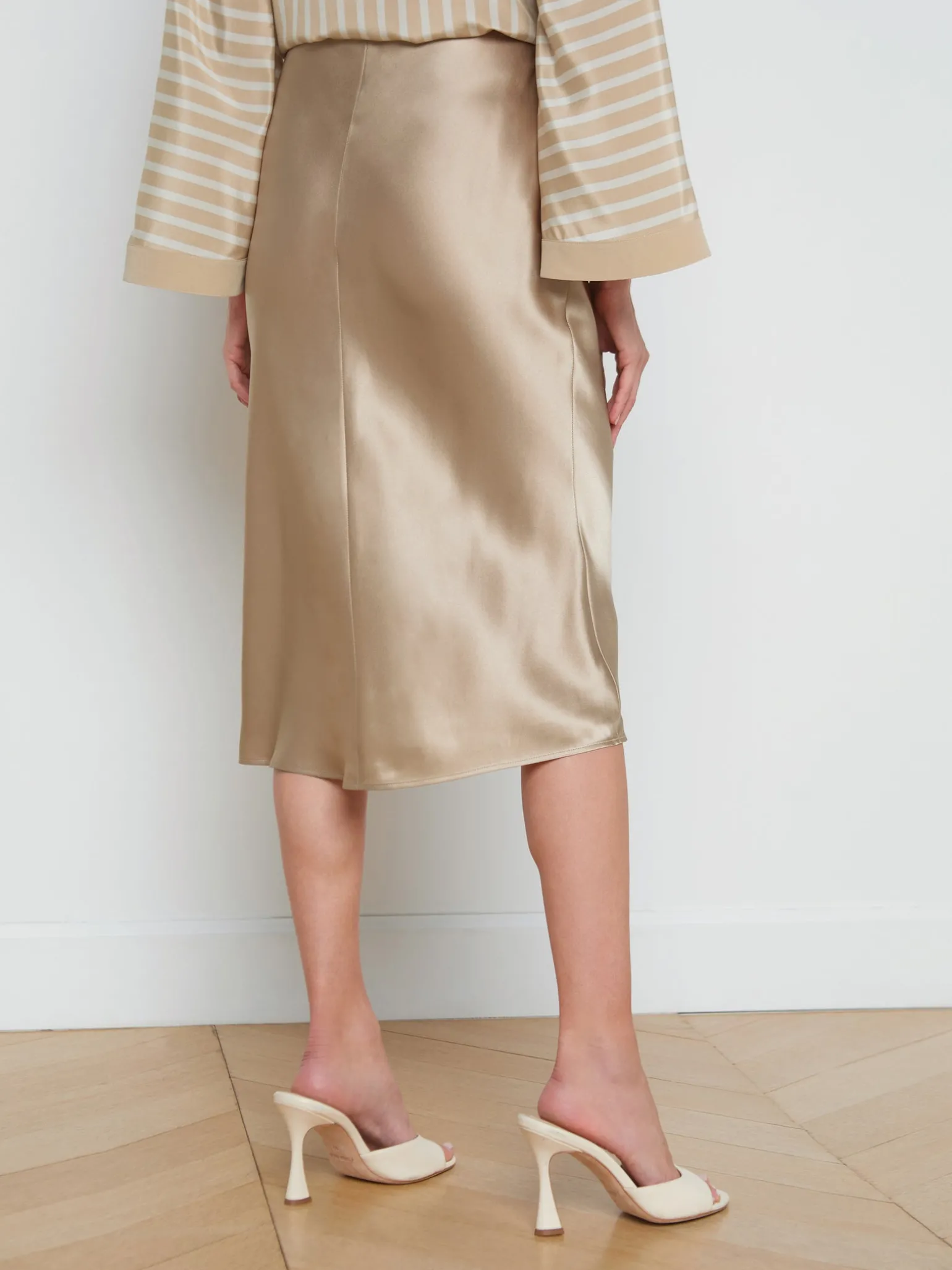 Perin Silk Midi Skirt