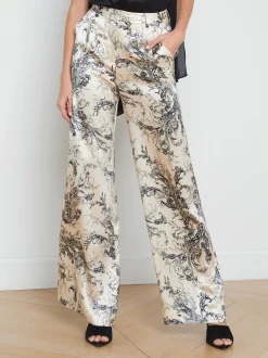 Pilar Silk Wide-Leg Pant