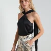 Riviera Silk Halter Top