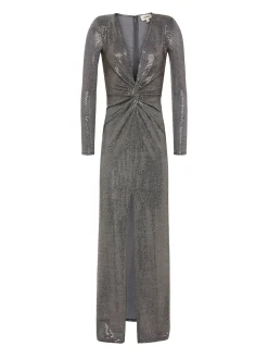 Rosetta Sequin Twist-Front Dress
