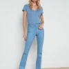 Ruth Coated Straight-Leg Jean